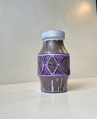 Glazed Purple Ceramic Vase from Laholm Sweden, 1960s-LCR-1382351