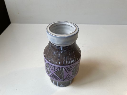 Glazed Purple Ceramic Vase from Laholm Sweden, 1960s-LCR-1382351