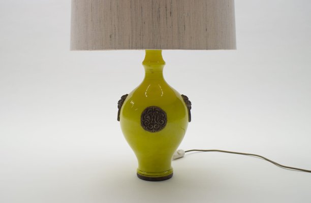 Glazed Table Lamp by Ugo Zaccagnini, 1960s-KQB-560640