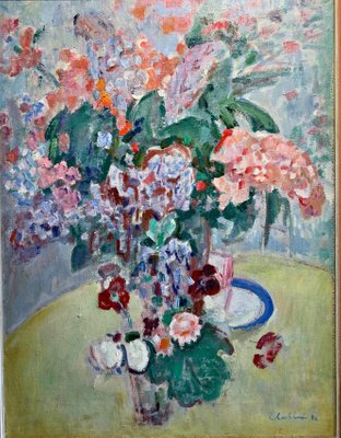 Gleb Savinov, Flower Pot, Oil on Canvas, 1988-QUE-964318