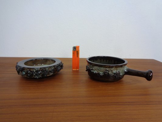 Glit Lava Ceramics Bowls & Vases by Ragnar Kjartansson, 1960s, Set of 7-RDW-1722418