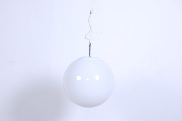 Glossy White Glass Pendant, 1980s-XSG-1328750