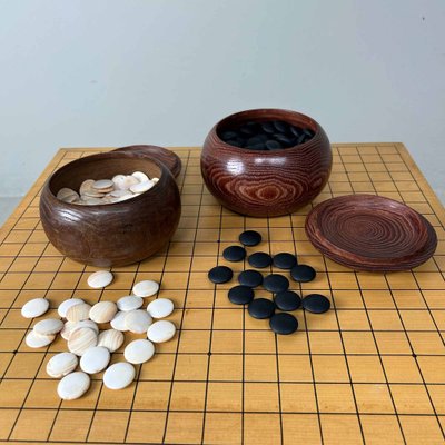 Go Game Board Goban Kaya, Japan, 1940s, Set of 3-DWL-1713157