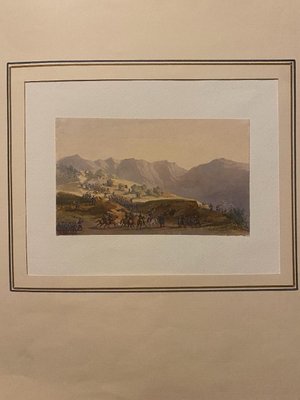 Gobaut Gaspard - Troop Movement - Original Ink and Watercolor- 19th Century-ZCI-835674