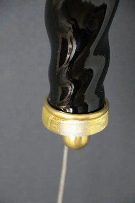 Gold and Black Murano Glass Sconces in the style of Barovier, 1990, Set of 2-YF-1711119