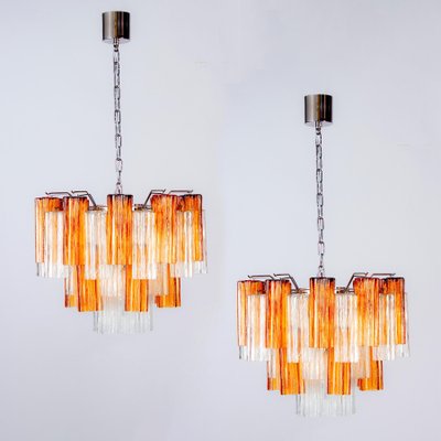 Gold and Clear Murano Glass Tronchi Chandelier, 1970s-MBH-1032620