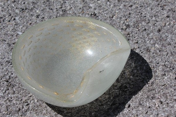 Gold and Opaline Murano Glass Bowl from Seguso, 1950s-EH-627514