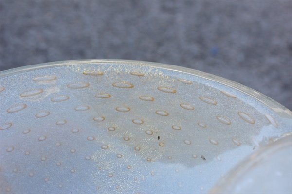 Gold and Opaline Murano Glass Bowl from Seguso, 1950s-EH-627514