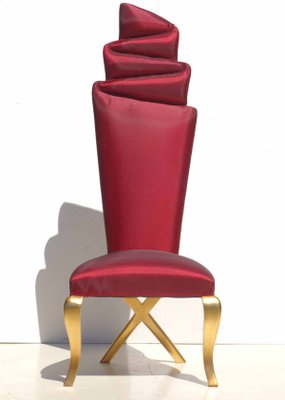 Gold and Red Chairs, Set of 2-KGD-1056309