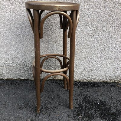 Gold Bistro Stool in the Style of Thonet, 1980s-SDV-754275