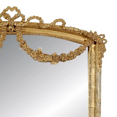 Gold Foil Hand-Carved Wooden Mirror, 1970s-UZ-862833