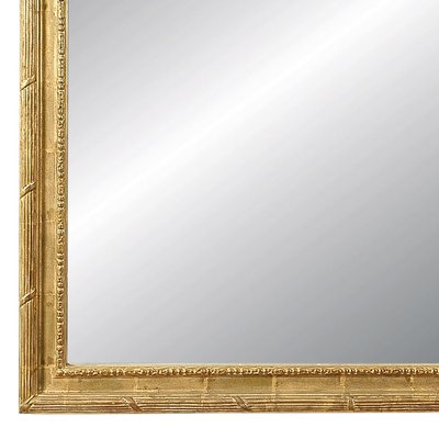 Gold Foil Hand-Carved Wooden Mirror, 1970s-UZ-862833