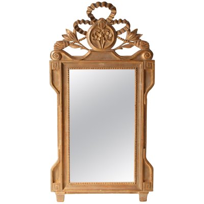 Gold Foil Hand-Carved Wooden Rectangular Mirror, 1970s-UZ-862791