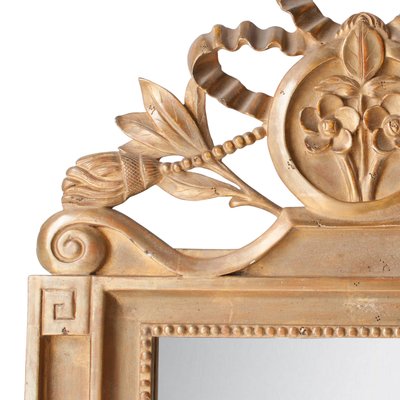 Gold Foil Hand-Carved Wooden Rectangular Mirror, 1970s-UZ-862791