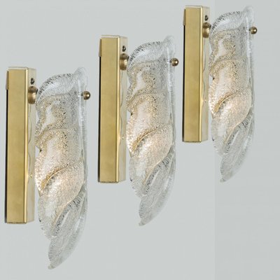 Gold Glass Murano Wall Sconces by Barovier & Toso, Italy, 1960s-VDW-2035166