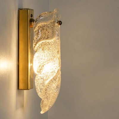 Gold Glass Murano Wall Sconces by Barovier & Toso, Italy, 1960s-VDW-2035166