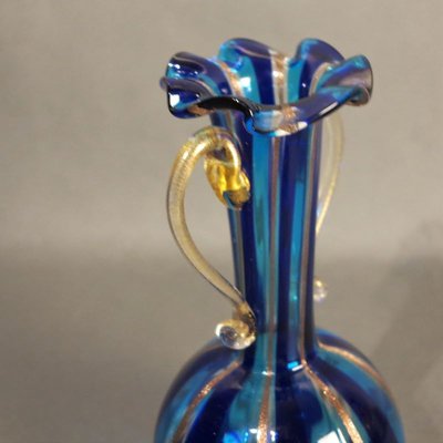 Gold Inlaid Murano Glass Vase, 1950s-WK-726045