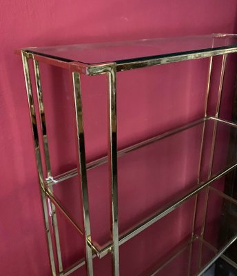 Gold Metal Shelf by Guy Lefevre, 1980s-IKW-787693