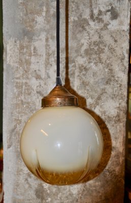 Gold Murano Glass Ceiling Lamp, 1960s-ROJ-864658