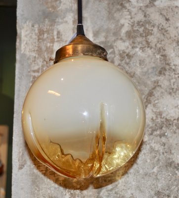 Gold Murano Glass Ceiling Lamp, 1960s-ROJ-864658