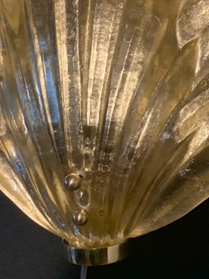 Gold Murano Glass Leaf and Brass Sconces, 2000, Set of 2-YF-2032026