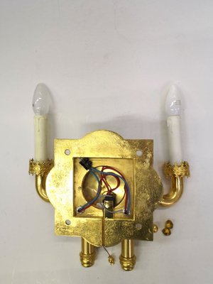 Gold Plated and Enamel Sconce by Jozsef Engelsz, 1970s-UWE-625690