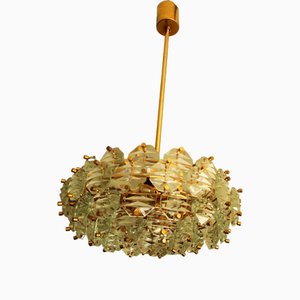 Gold-Plated Brass and Faceted Glass Chandelier from Kinkeldey, 1960s-ED-1763639