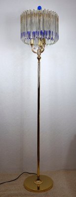 Gold-Plated Brass Glass Murano Glass Floor Lamp from Venini, 1990s-NGU-1719494