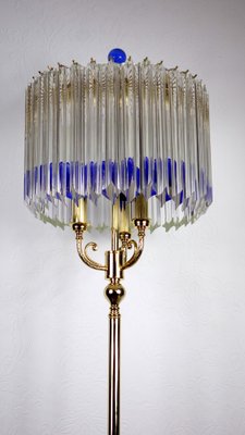 Gold-Plated Brass Glass Murano Glass Floor Lamp from Venini, 1990s-NGU-1719494