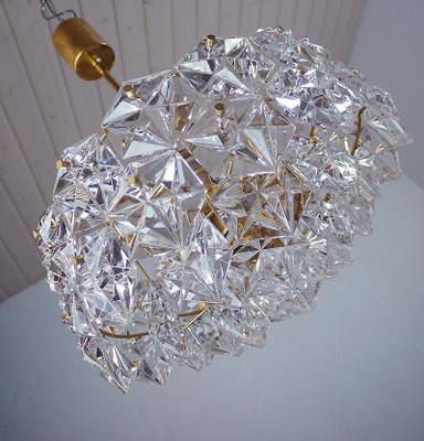 Gold-Plated Crystal and Brass Chandelier from Kinkeldey, 1960s-DEK-548793