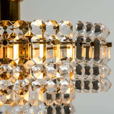 Gold-Plated Crystal Glass Chandeliers from Kinkeldey, 1970s, Set of 2-VDW-746855