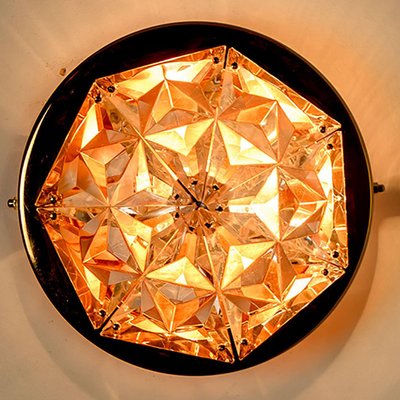 Gold-Plated Crystal Glass Wall Light by Kinkeldey for Bakalowits & Söhne, Germany, 1970s-VDW-1300443