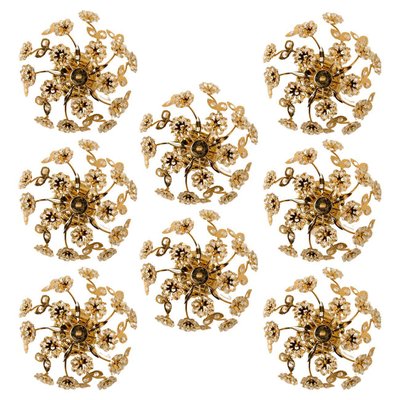 Gold-Plated Flower Wall Light or Flushmount from Palwa-VDW-1090288