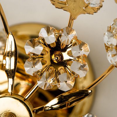 Gold-Plated Flower Wall Light or Flushmount from Palwa-VDW-1090288