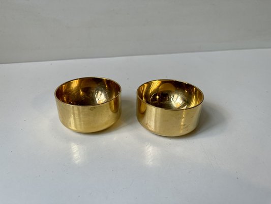 Gold Plated Tealight Candleholders by Pierre Forssell for Skultuna, 1960s, Set of 2-LCR-1749115