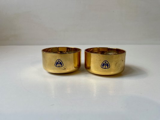 Gold Plated Tealight Candleholders by Pierre Forssell for Skultuna, 1960s, Set of 2-LCR-1749115