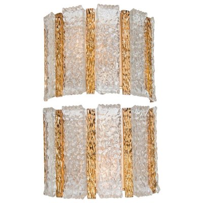 Gold-Plated Wall Sconces in the Style of Kalmar, 1960, Set of 2-VDW-1765712