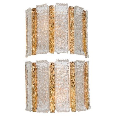 Gold-Plated Wall Sconces in the Style of Kalmar, 1960, Set of 2-VDW-1765712