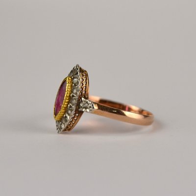 Gold Ring with Ruby-AOU-1815376