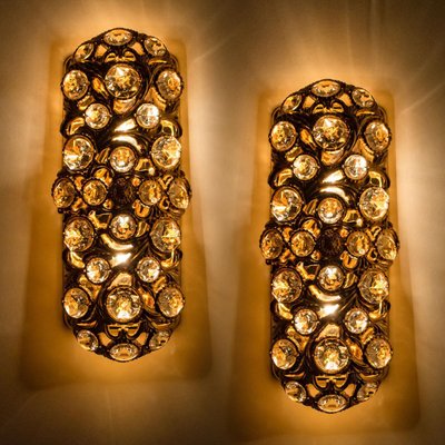 Gold Toned Crystal Sconce from Peris Andreu, Spain, 1960-VDW-1239286