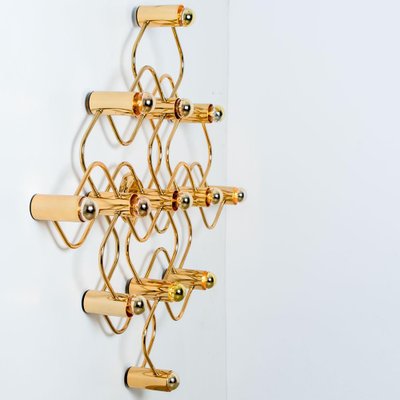 Gold Wall Light attributed to Sciolari, 1970s-VDW-1804762