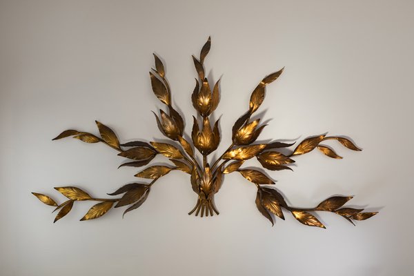 Gold Wall Sconce by Hans Kögl, Germany, 1970s-ASK-1793002