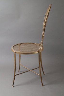 Gold Wheat Chair by S. Salvadori, Florence, 1960s-ESB-1784384