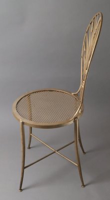 Gold Wheat Chair by S. Salvadori, Florence, 1960s-ESB-1784384