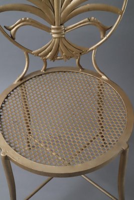 Gold Wheat Chair by S. Salvadori, Florence, 1960s-ESB-1784384