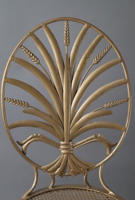 Gold Wheat Chair by S. Salvadori, Florence, 1960s-ESB-1784384