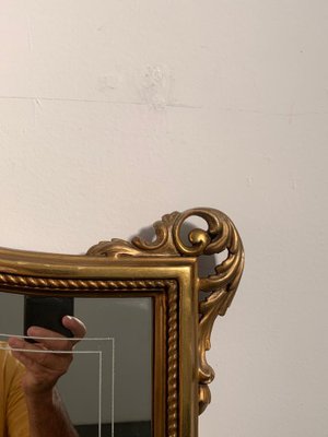 Golden Back Mirror with Parallel Lines, 1950s-IJR-1410927