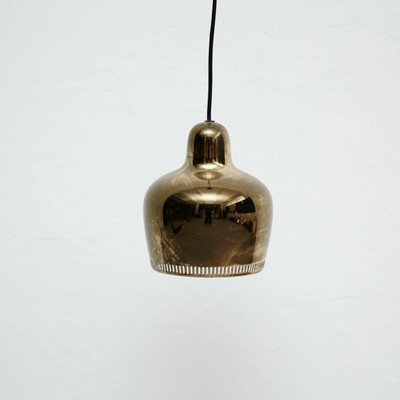 Golden Bell Pendant Lamp by Alvar Aalto, 1950s-WM-1350917