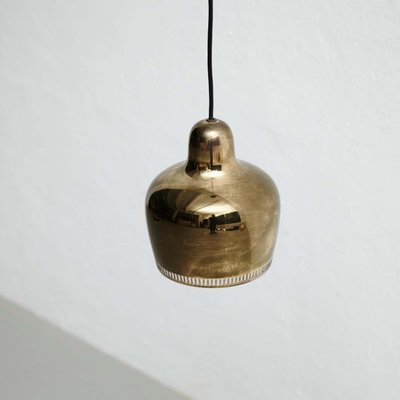 Golden Bell Pendant Lamp by Alvar Aalto, 1950s-WM-1350917