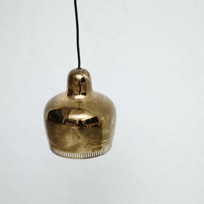 Golden Bell Pendant Lamp by Alvar Aalto, 1950s-WM-1350917